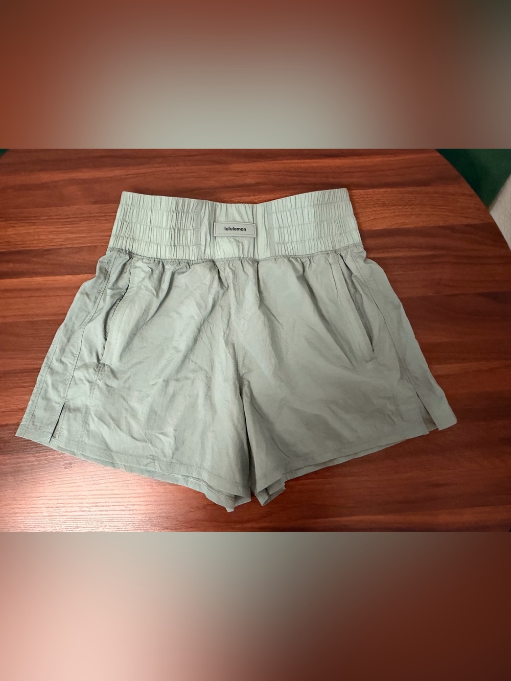 lululemon athletica Sage Green High-Waist Athletic Shorts